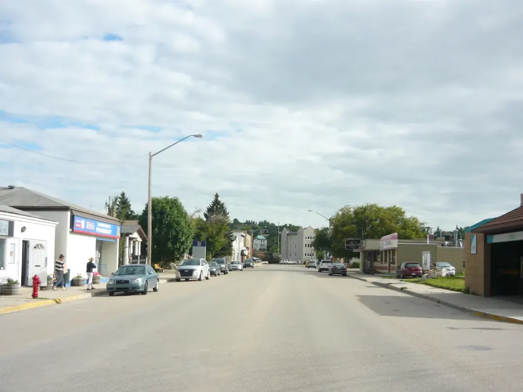 Lumsden, Saskatchewan with the Qu'Appelle Valley in the background