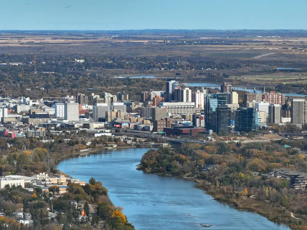 Saskatoon, Saskatchewan downtown river view